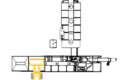 Layout para 3 agregados - Sem o sistema de abastecimento de agregados